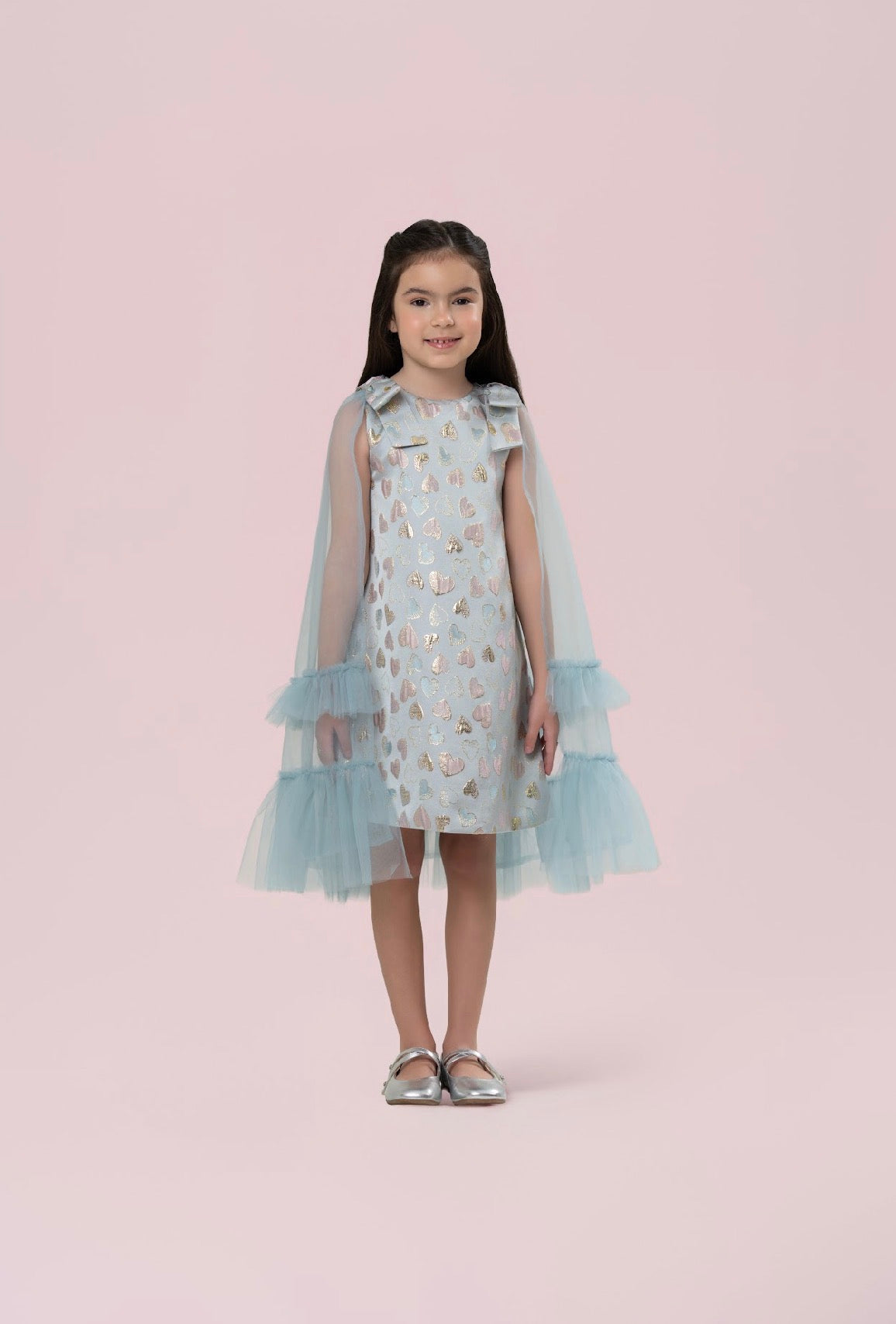 Beauty Hearts Blue Dress