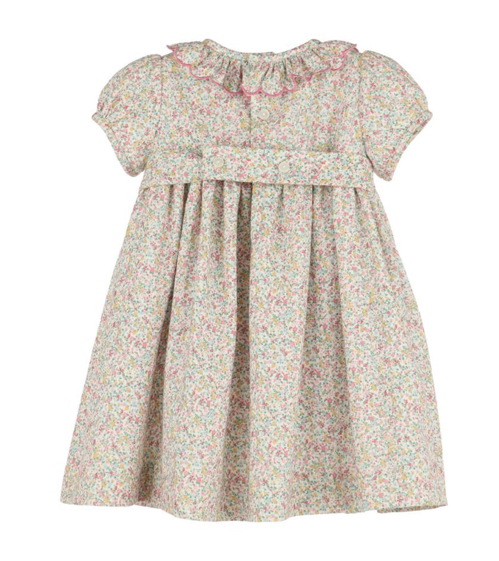 Tiny tulips smocked dress