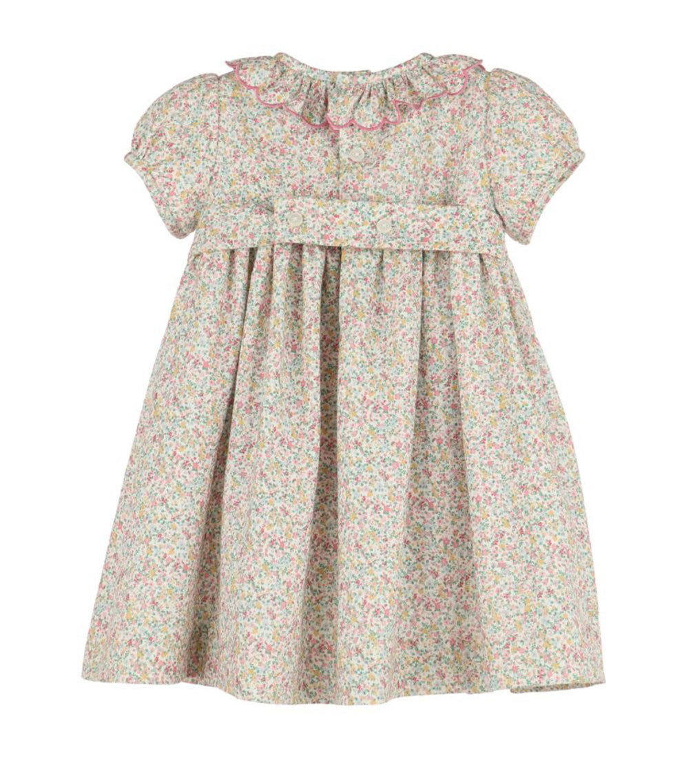 Tiny tulips smocked dress