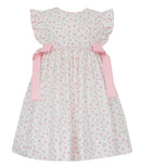 Pink Floral With Bows Dress