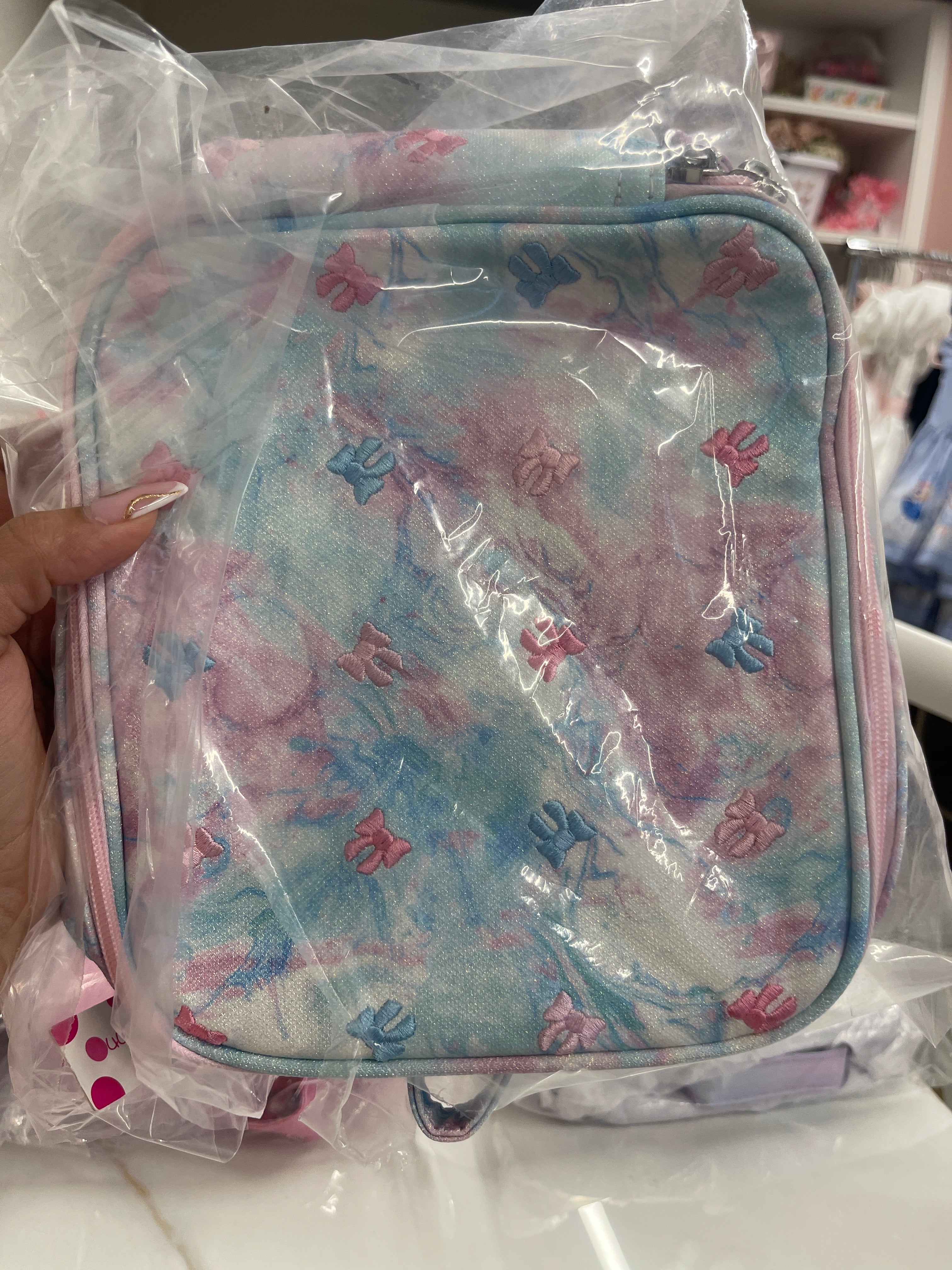 Pink & Blue Bows Lunch Box