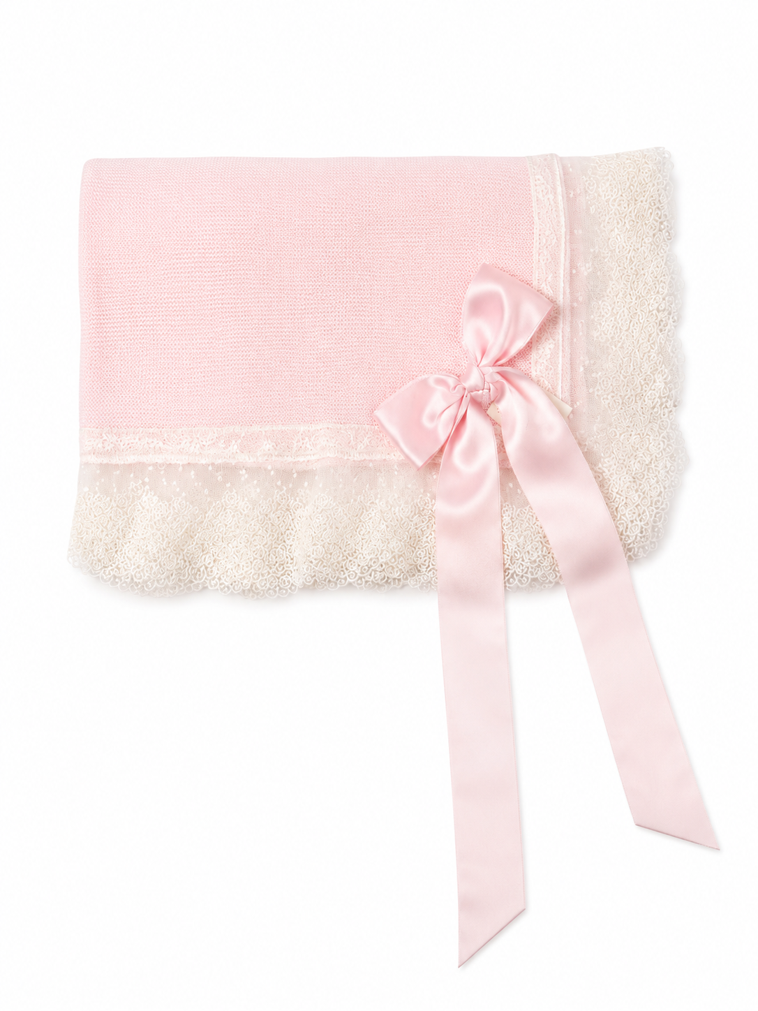 Pink Long Bow Blanket