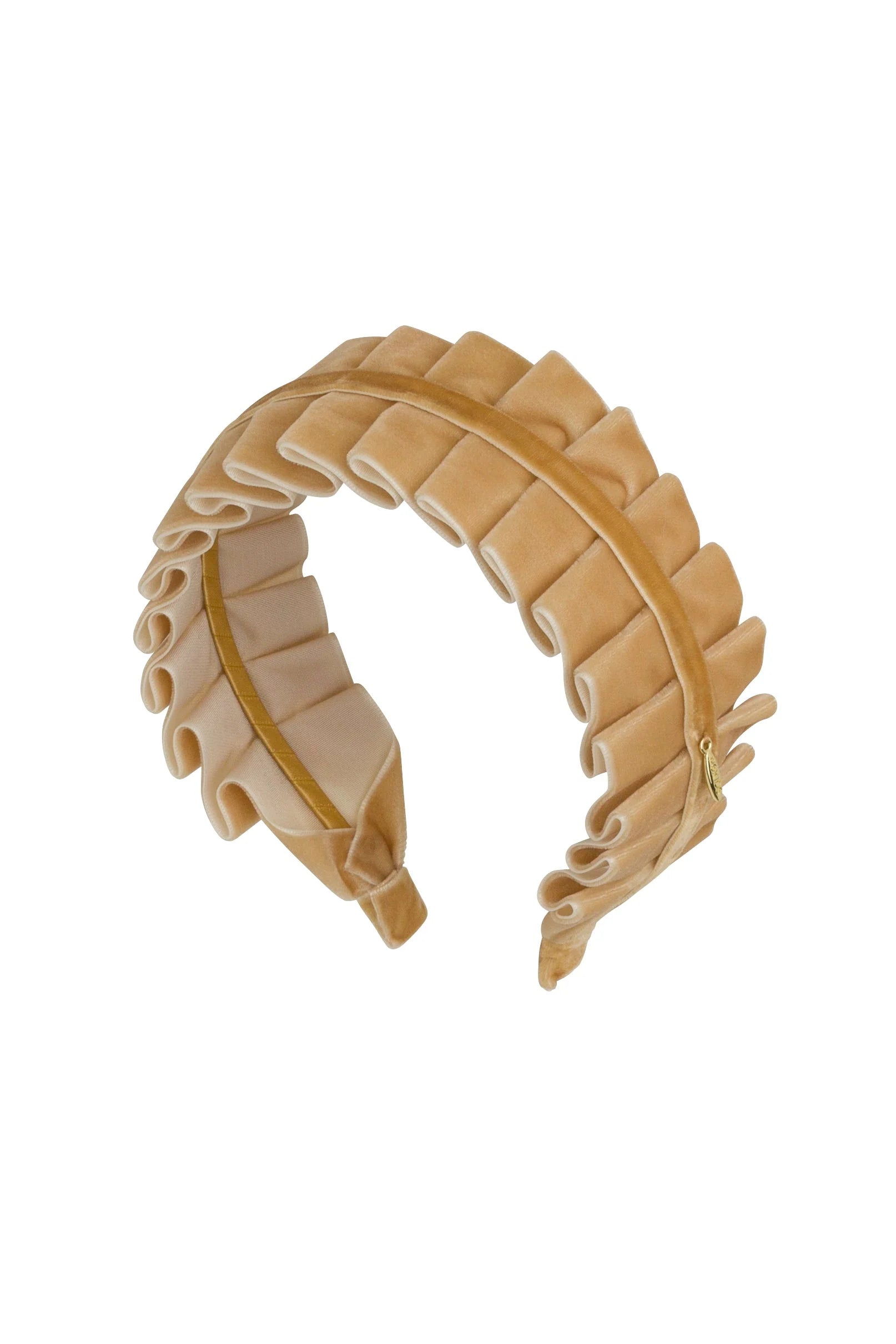 Pristine Pleats Headband - Golden