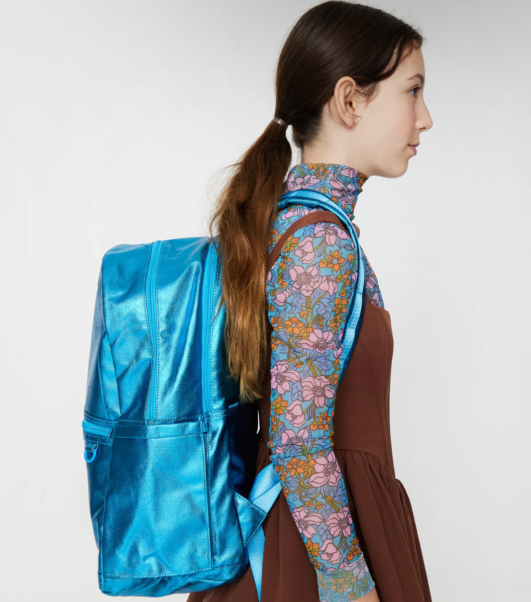 Blue Double Pocket Backpack