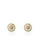 Pearl Cz Heart Earring