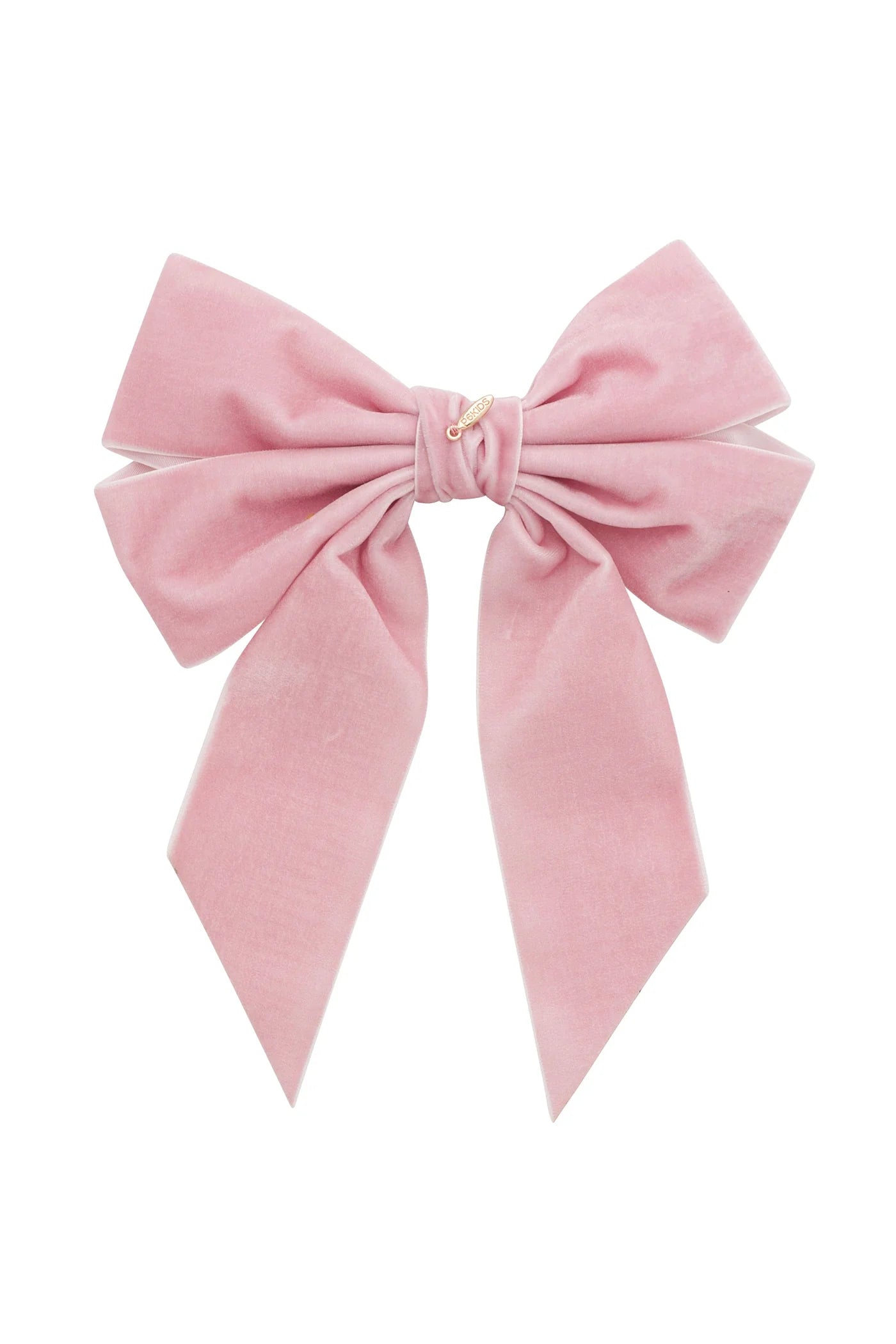 Oversized Bow Velvet Clip - Dusty Rose