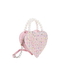 Heart Tweed Crossbody