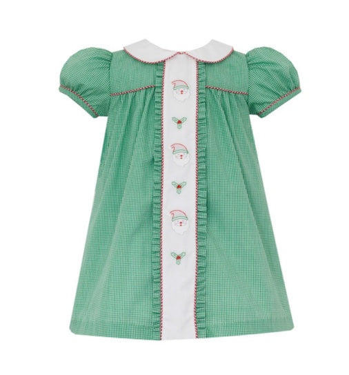 Santa Face Green Dress