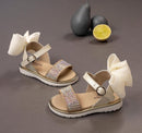 Taffeta Bow And Crystals Sandals