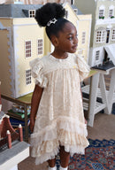 Christina Dipped Hem Sequin Lace Dress
