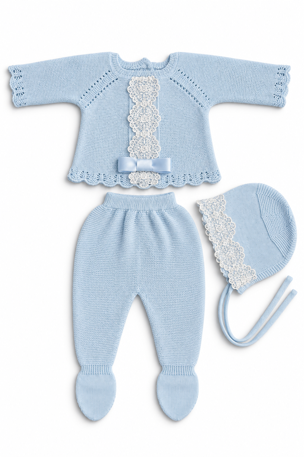 Laced Pastel Blue Set