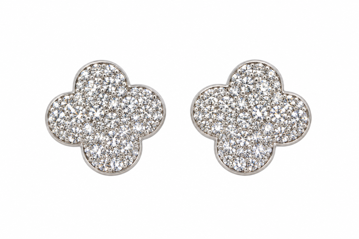Silver Flower Earrings