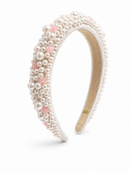 Pearls & Mini Roses Headband