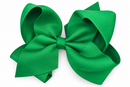 Rhinestone Grosgrain Bow - Green