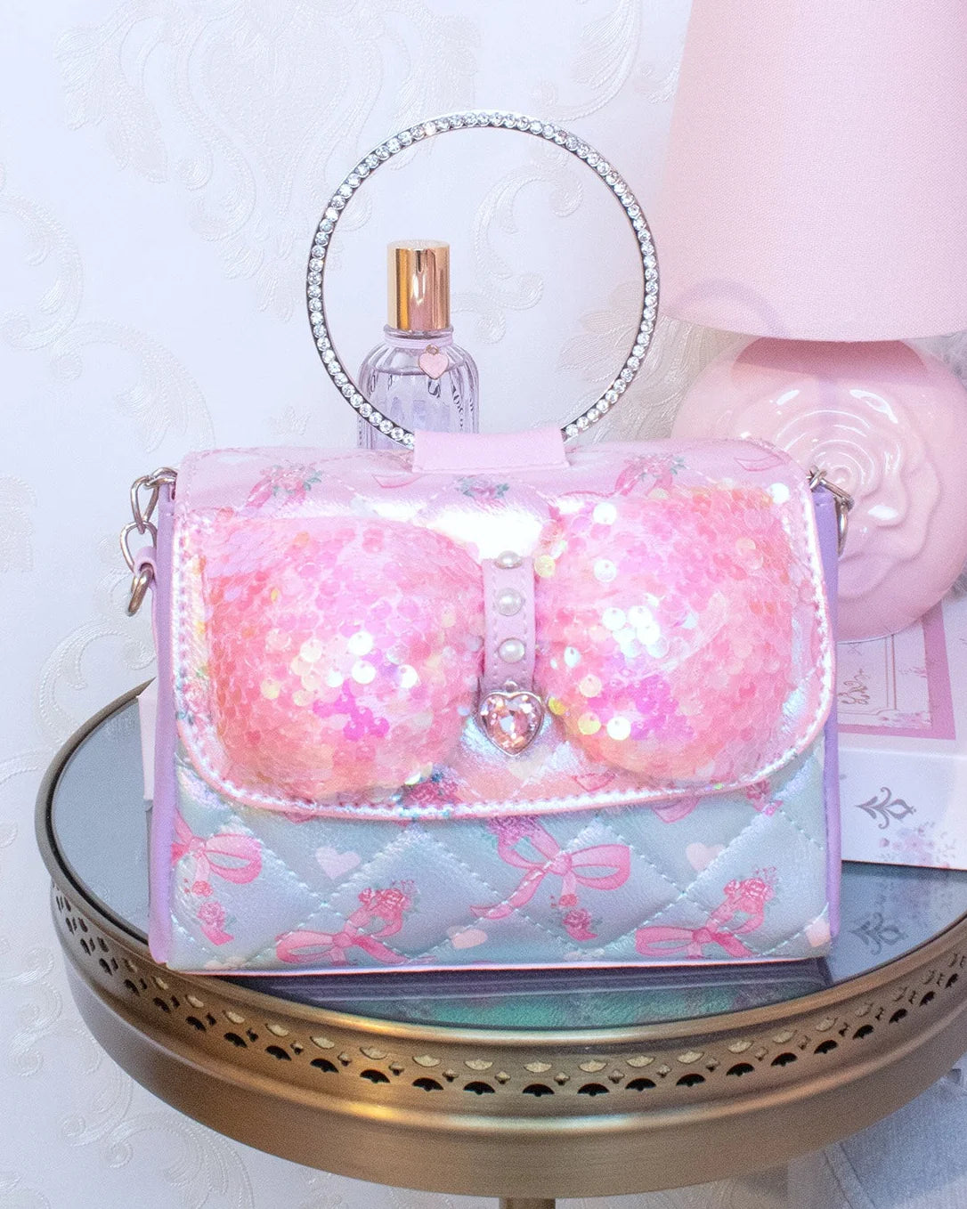 Sequin Bow Crossbody