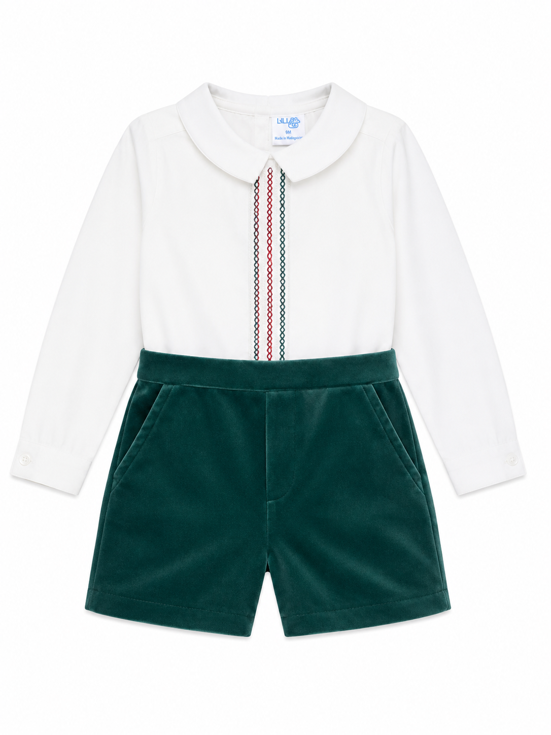 Green Knitted Velvet Set
