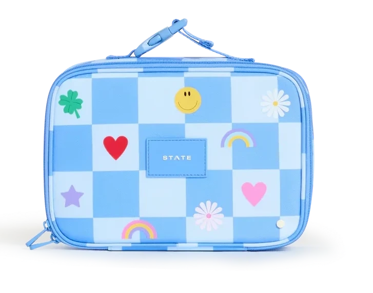 Lunch Box Charms Blue Check