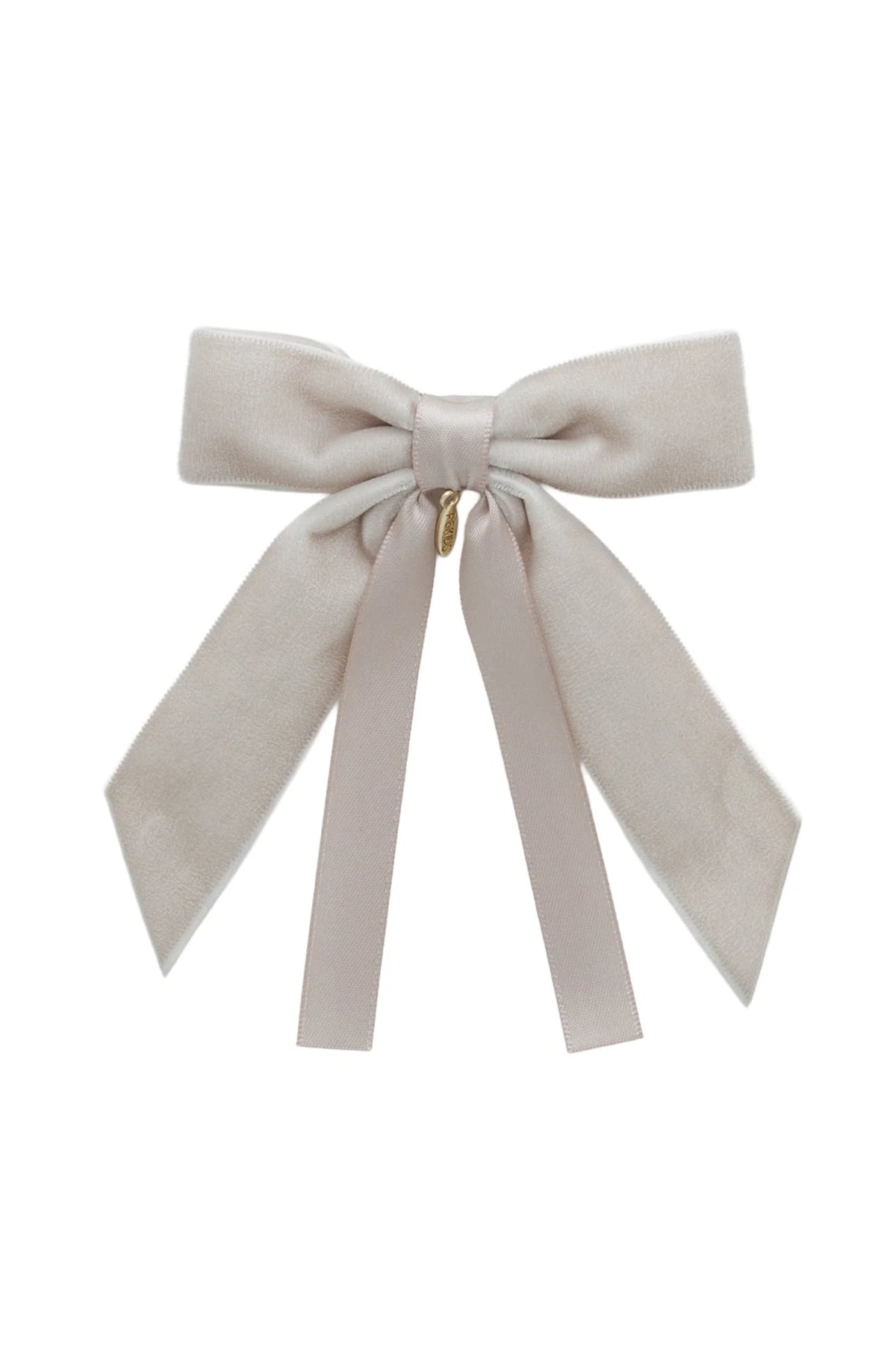 Arabesque Velvet Small Clip - Taupe