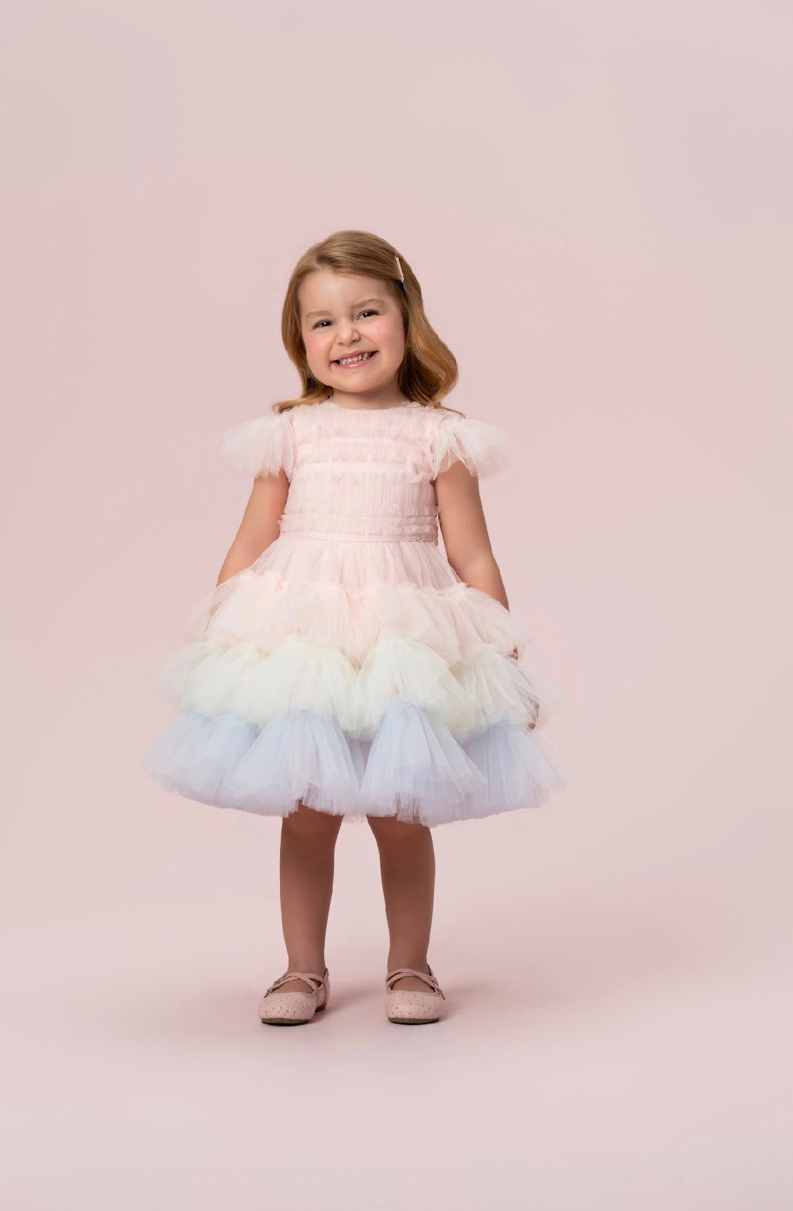 Light Colors Tulled Dress