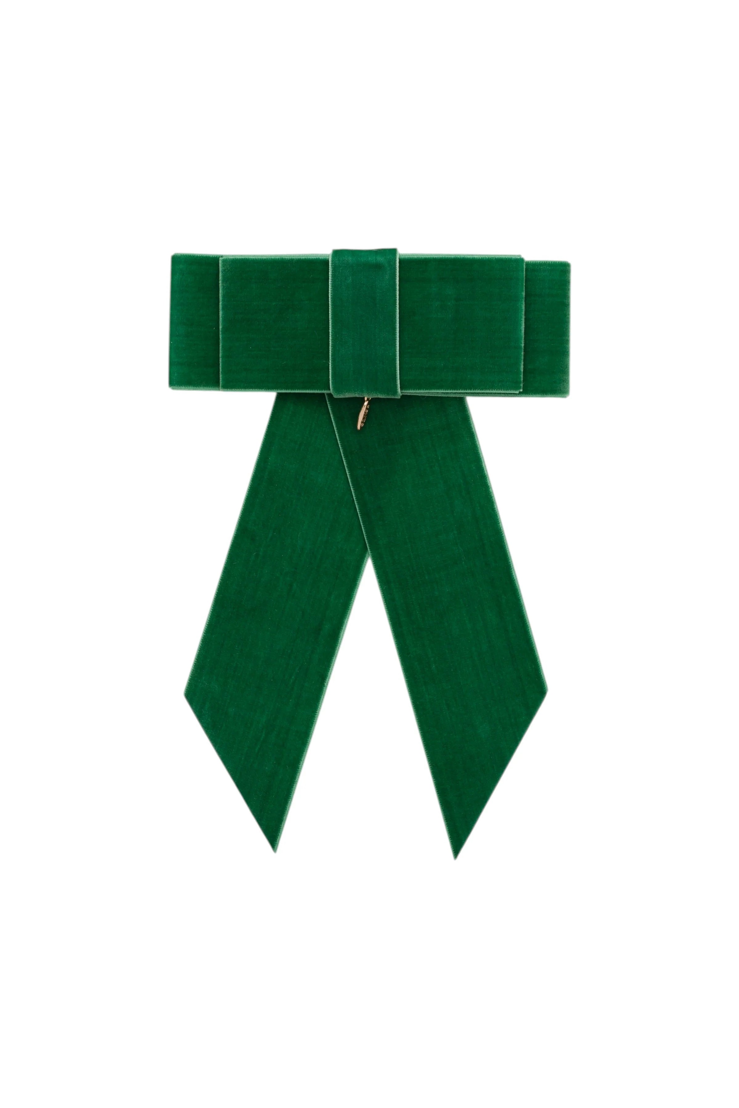 The Gala Bow Clip - Emerald Green