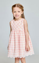 Orange Squares Girl Dress