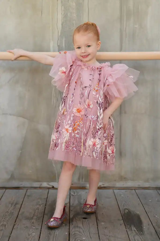Heather Embroidery Border Dress