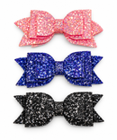 Layered Sparkle Bow Clips