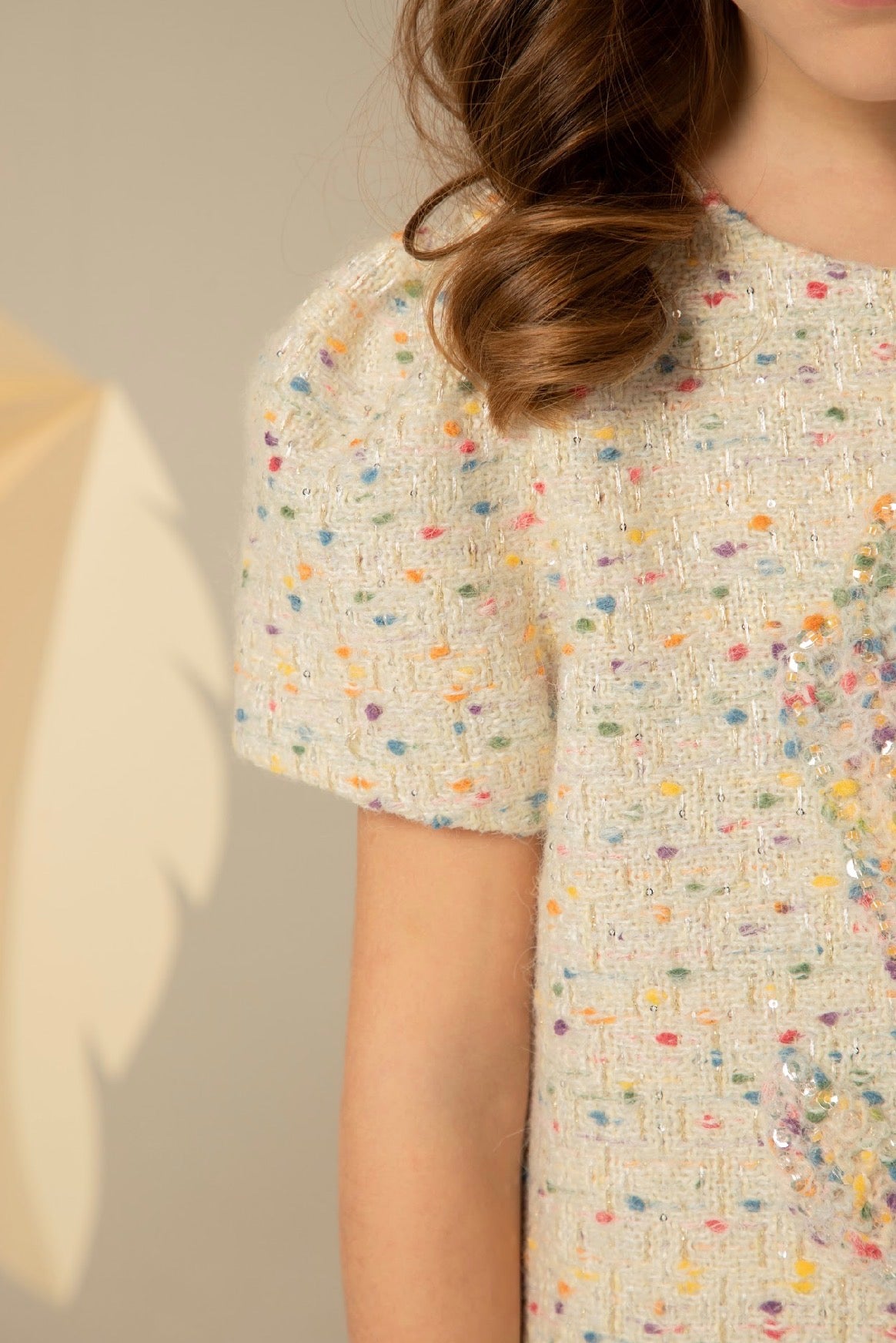 Soft Cream Tweed Dress