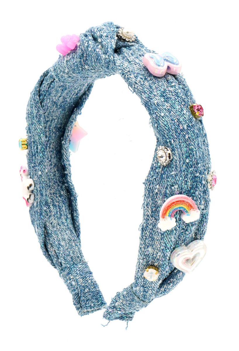 Denim & Charms Headband