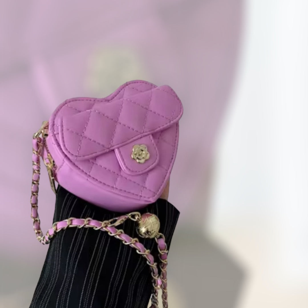 Heart Purple Mini Handbag