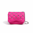 Tiny Crystal Stud Handbag Hot Pink