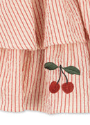 Ellie Cherries Dress Gots - Amour Stripe