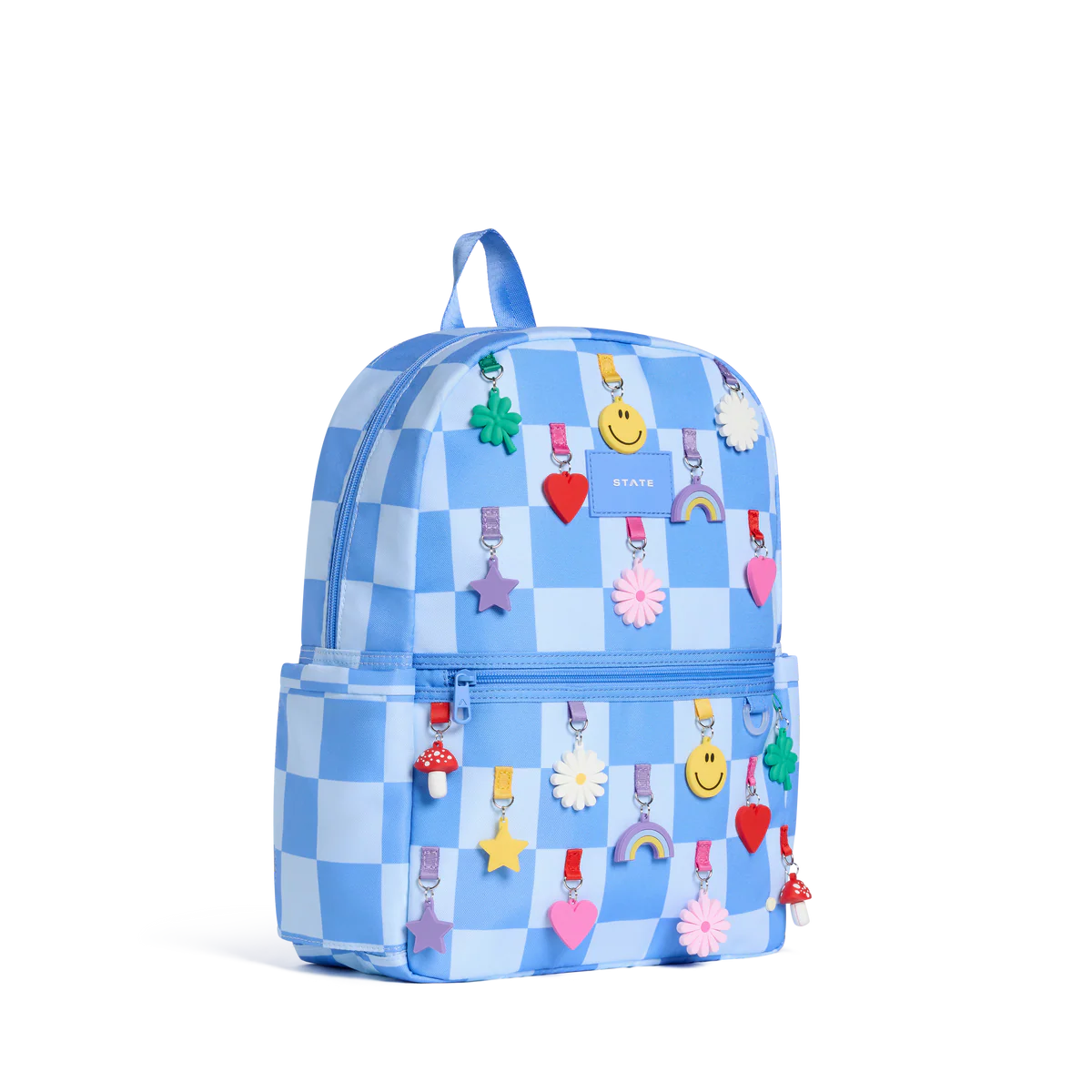 Kane Backpack Charms Blue Check