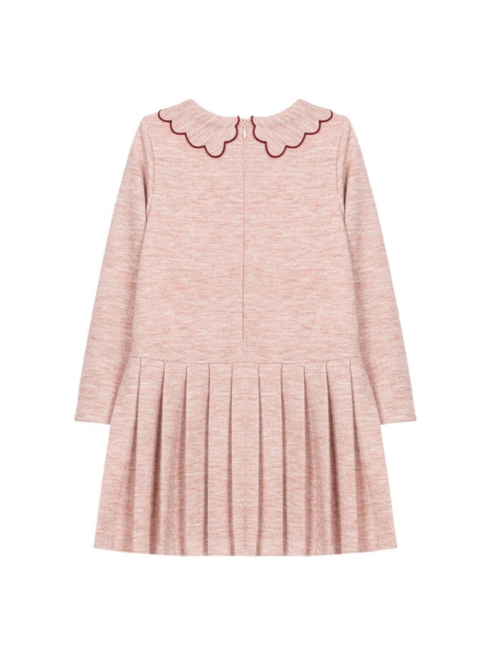 Red Hearts & Pale Rose Dress