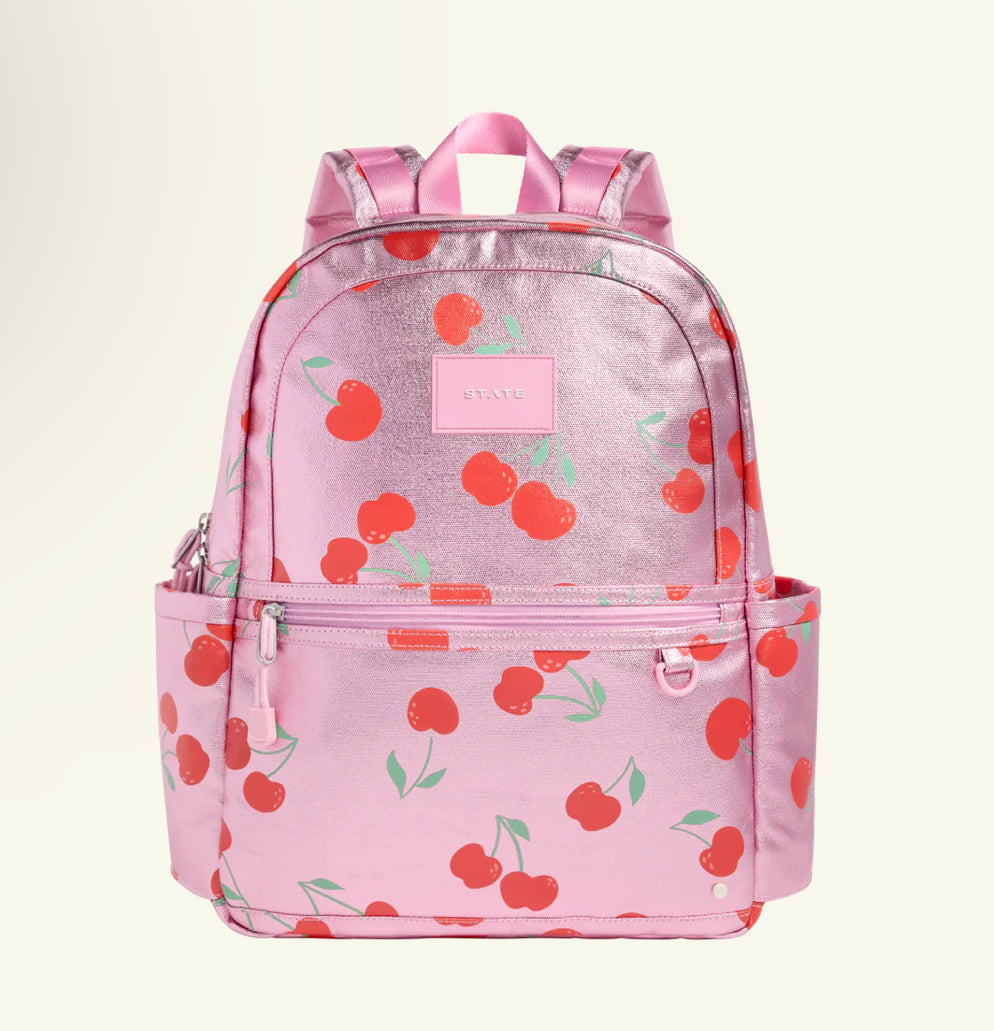 Cherries Double Pocket Backpack