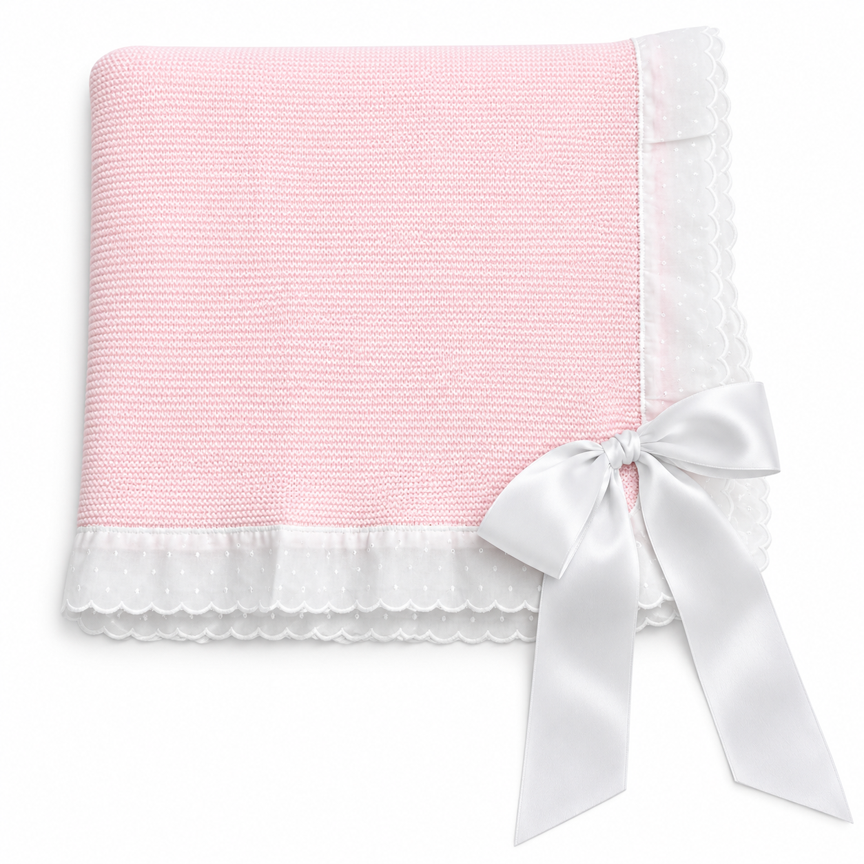 Light Pink With Big Bow Blanket