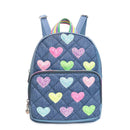 Heart Denim Mini Backpack