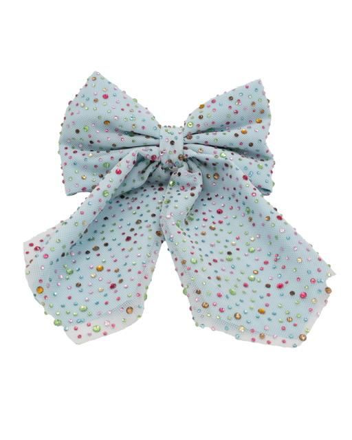 Jeweled  Bow - Light Blue