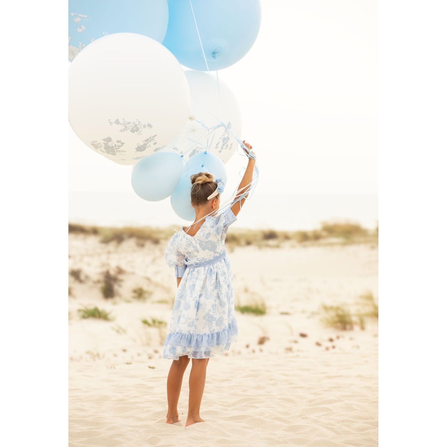 Soft Blue Roses Dress