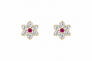 Small Hot Pink 14Kt. Earrings