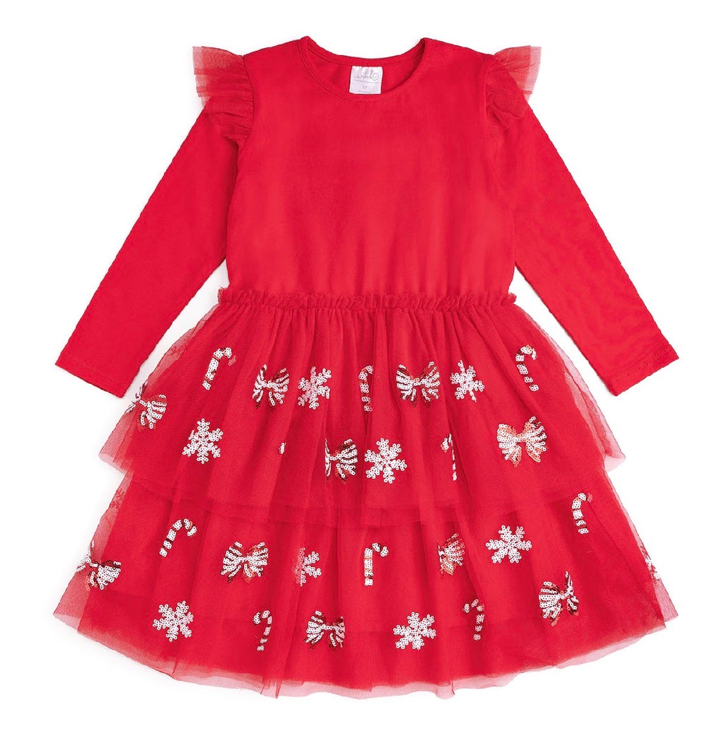 Peppermint Swirl Sequin Dress