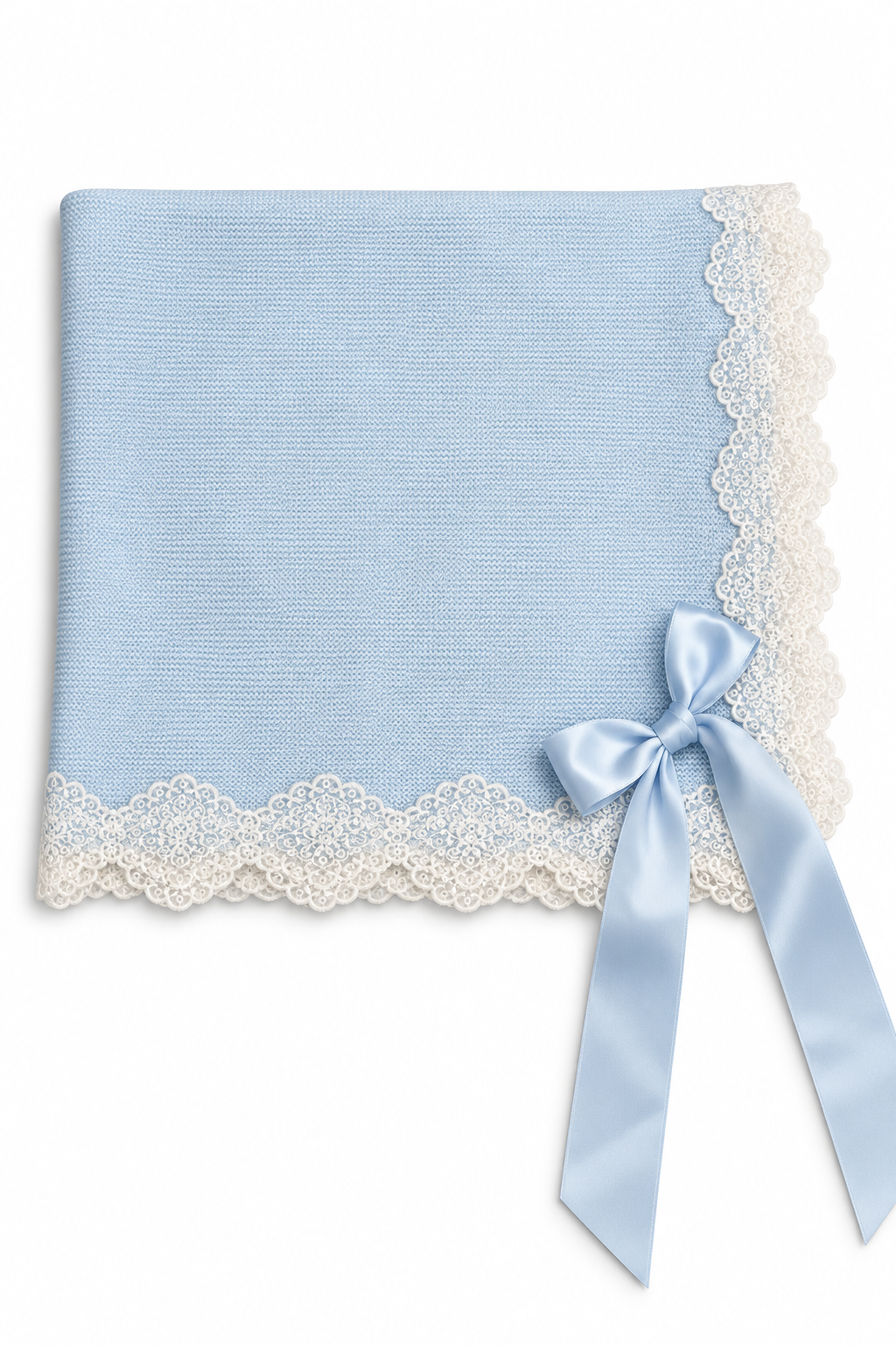 Laced Pastel Blue Blanket