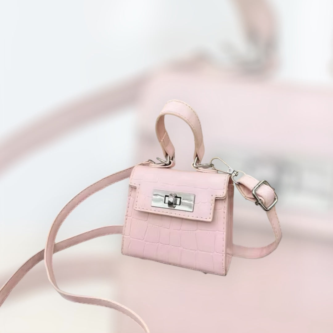 Diagonal Pink Mini Handbag