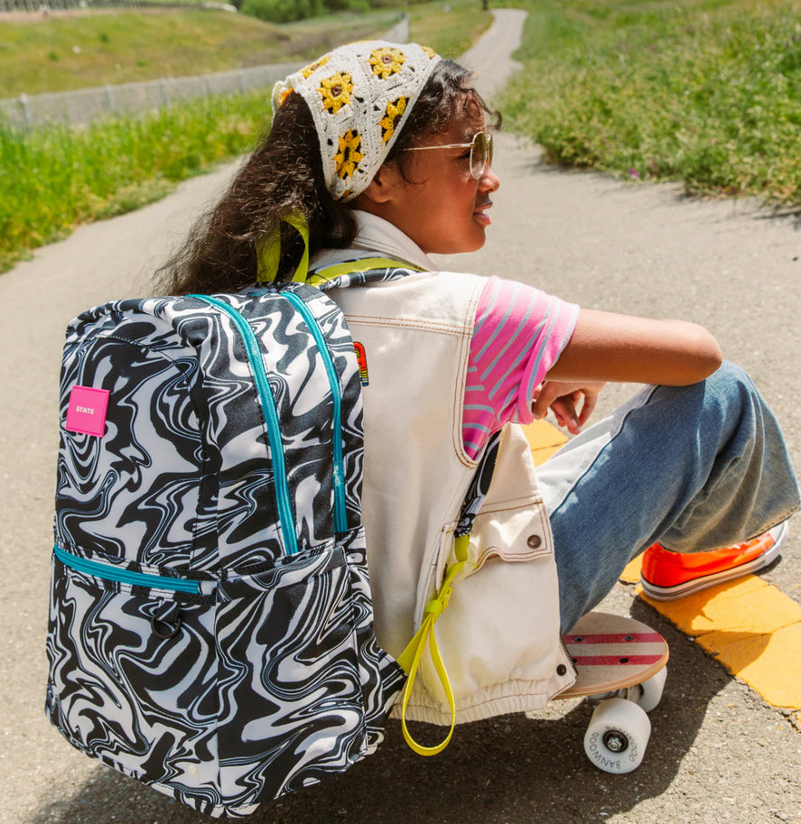 Marbled Double Pocket Backpack