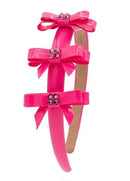 3 Bows Headband - Hot Pink