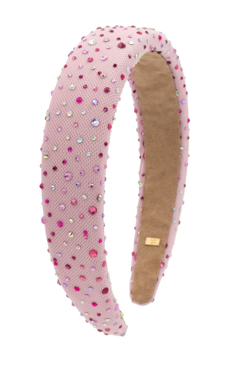 Padded Tulle Headband - Pink