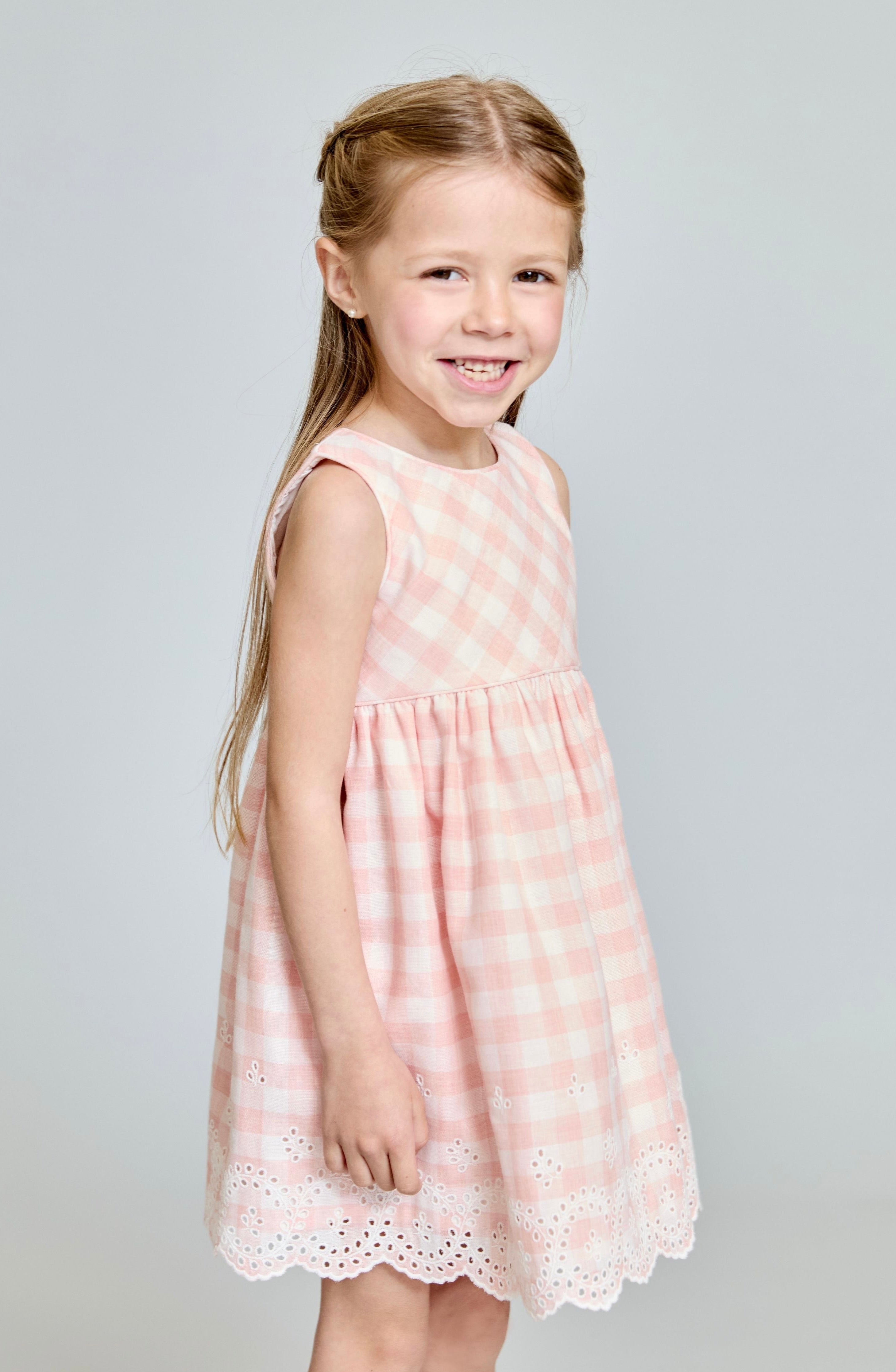 Orange Squares Girl Dress