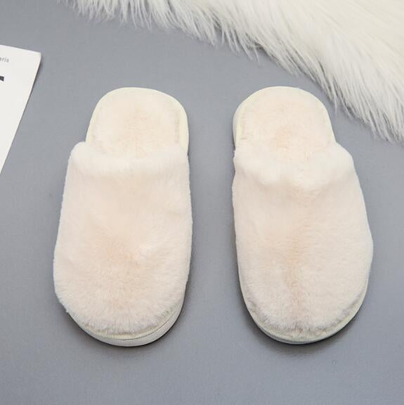 Close Off White Slippers