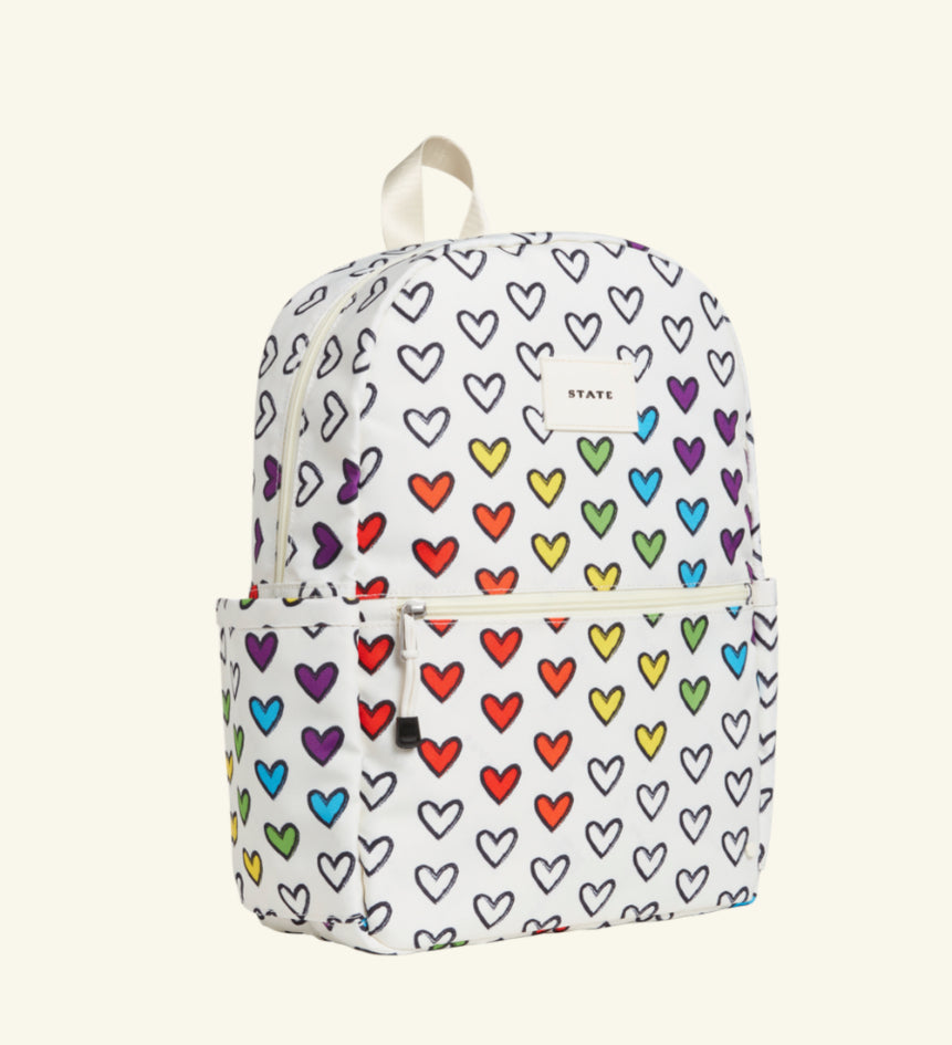 Travel Rainbow Hearts Backpack