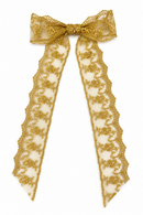 Lace Long Bow Clip - Órnate Gold
